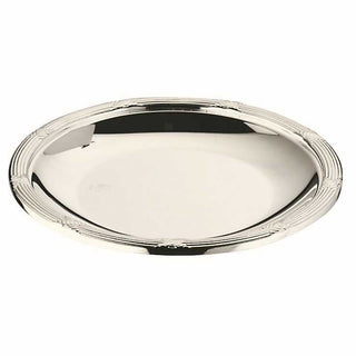 Broggi Classica bread plate with Rubans decoration diam. 16 cm. silver plated nickel - Buy now on ShopDecor - Discover the best products by BROGGI design