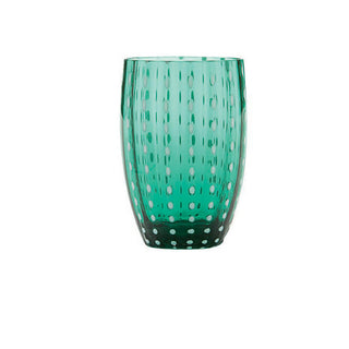 Zafferano Perle tumbler coloured glass Zafferano Green - Buy now on ShopDecor - Discover the best products by ZAFFERANO design