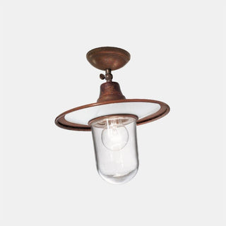 Il Fanale Barchessa Plafoniera Grande Con Snodo ceiling lamp brass and glass - Buy now on ShopDecor - Discover the best products by IL FANALE design