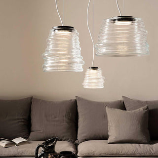 Karman Bibendum LED suspension lamp diam. 35 cm. with glass lampshade - Buy now on ShopDecor - Discover the best products by KARMAN design
