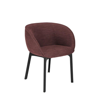 Kartell Charla armchair in Antibes fabric with black structure Kartell Antibes 5 Wine - Buy now on ShopDecor - Discover the best products by KARTELL design