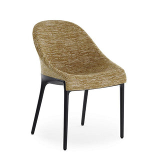 Kartell Eleganza Ela armchair in Melange fabric with black structure Kartell Melange 4 Mustard - Buy now on ShopDecor - Discover the best products by KARTELL design