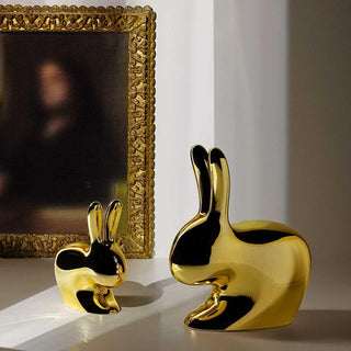 Qeeboo Rabbit Chair Metal Finish in the shape of a rabbit - Buy now on ShopDecor - Discover the best products by QEEBOO design