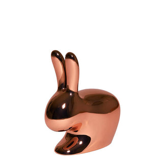 Qeeboo Rabbit Chair Metal Finish in the shape of a rabbit Copper - Buy now on ShopDecor - Discover the best products by QEEBOO design