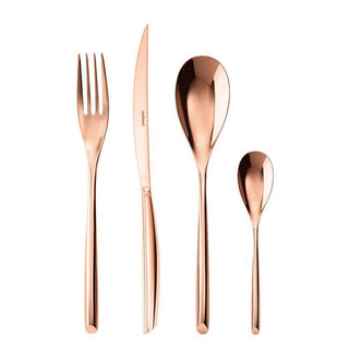 Sambonet Bamboo cutlery set 24 pieces PVD Copper - Buy now on ShopDecor - Discover the best products by SAMBONET design