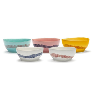Serax Feast bowl diam. 16 cm. delicious pink swirl - stripes blue - Buy now on ShopDecor - Discover the best products by SERAX design